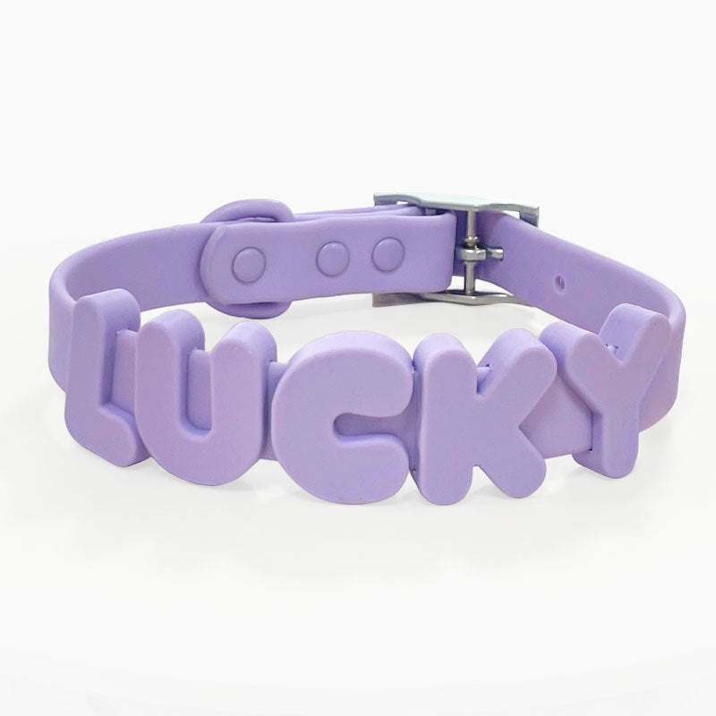 Personalized Silicone Pet Name Collar | DIY Letter Dog & Cat Collar|Multiple Color Choices|Easy Take on/off|Pet Collar